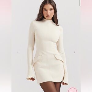 HouseofCB MAHALIA Vintage Cream Mini Dress